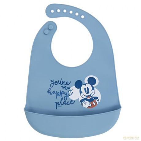 Stor Disney Mickey Mouse Full Of Smiles Toddler Silicone Bib 10429