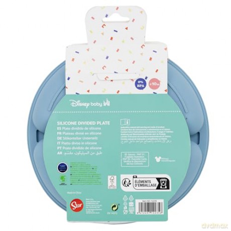 Stor Disney Mickey Mouse Toddler Divided Silicone Plate 12225