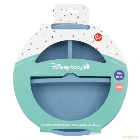 Stor Disney Mickey Mouse Toddler Divided Silicone Plate 12225