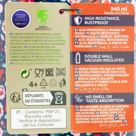 Stor Kubek termiczny XL Minnie Mouse Gardening 940 ml ze słomką, stal nierdzewna