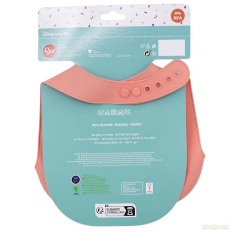 Stor Disney Minnie Mouse Heart Full Toddler Silicone Bib 10729