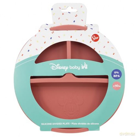 Stor Disney Minnie Mouse Toddler Divided Silicone Plate 12235