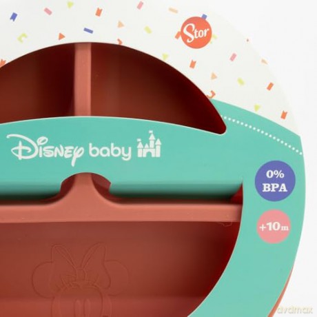 Stor Disney Minnie Mouse Toddler Divided Silicone Plate 12235