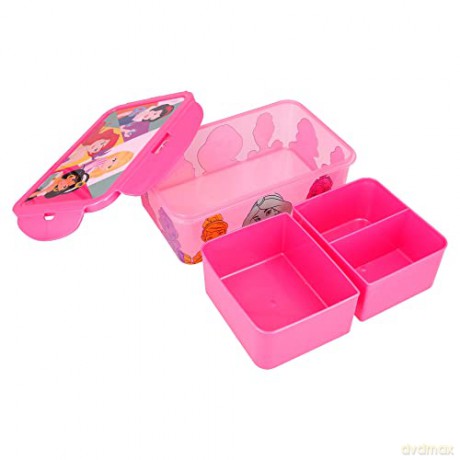 Stor Disney Princess Bright Bold Rectangular Food Container With Removable Compartments 1190ml 51245