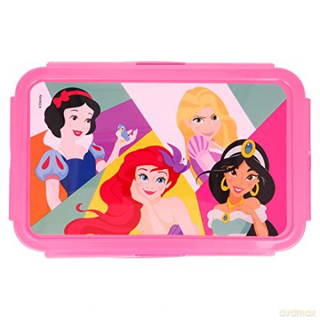 Stor Disney Princess Bright Bold Rectangular Food Container With Removable Compartments 1190ml 51245