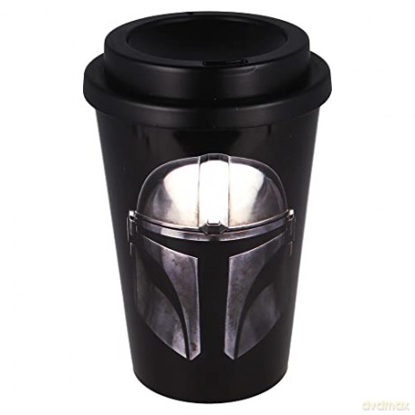 Stor Disney Star Wars The Mandalorian Small Plastic DoubleWalled Coffee Tumbler 390ml 04868