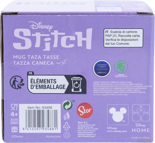 Stor Disney Stitch Angel with Heart Young Adult Ceramic Kubek 325ml