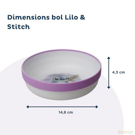 Stor Disney Stitch Cuddle Me Non Slip Bicolor Premium Bowl 10992
