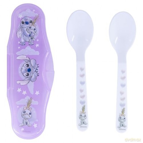 Stor Disney Stitch Cuddle Me Toddler 2 Pcs PP Traveling Spoons 10966