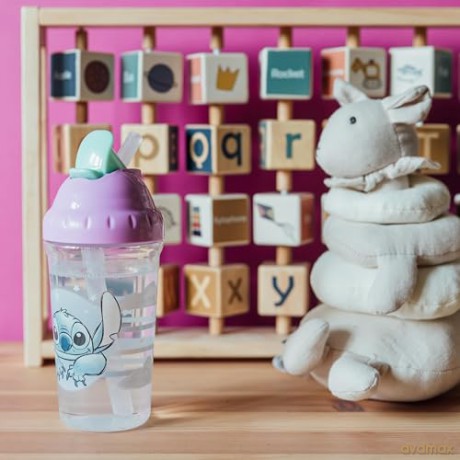 Stor Disney Stitch Cuddle Me Toddler Flexi Straw Cup 10986