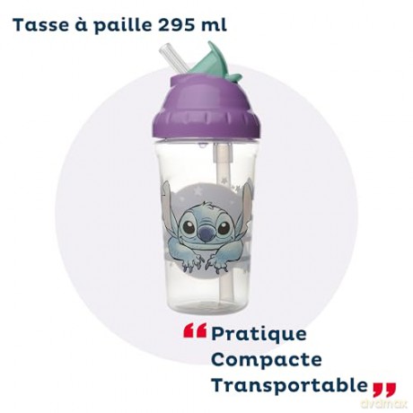 Stor Disney Stitch Cuddle Me Toddler Flexi Straw Cup 10986