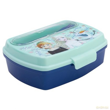 Stor Frozen Snowy Tale Funny Sandwich Box With Cutlery 81009