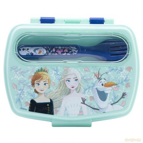 Stor Frozen Snowy Tale Funny Sandwich Box With Cutlery 81009
