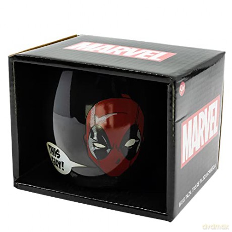Stor Marvel Deadpool Young Adult Globe Mug In Gift Box 385ml 11962