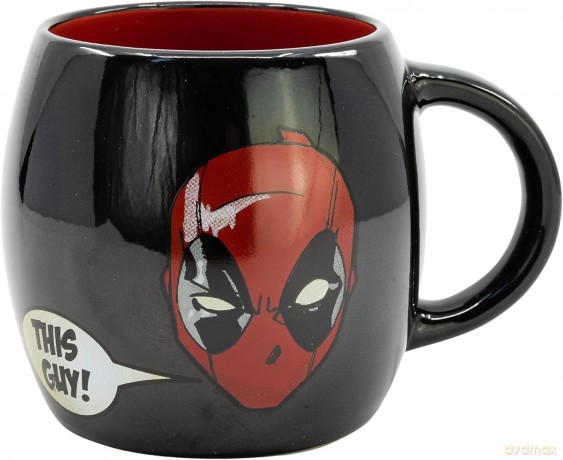 Stor Marvel Deadpool Young Adult Globe Mug In Gift Box 385ml 11962