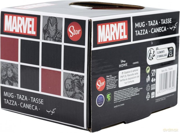 Stor Marvel Pattern Ceramic Kubek Śniadanowy 400ml 75434