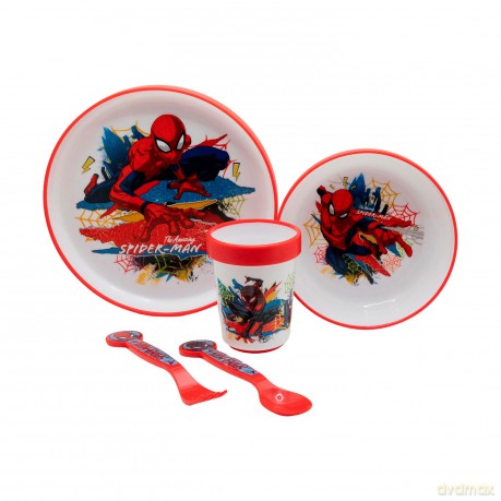 Stor Marvel Spiderman 5 el Antypoślizgowy Zestaw Obiadowy (Kubek 260 Ml) 83581