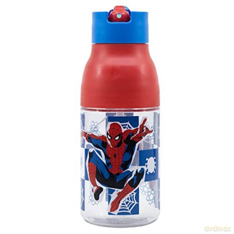 Stor Marvel Spiderman Black Board Double Opening Sipper Ecozen Bottle 420ml 74735