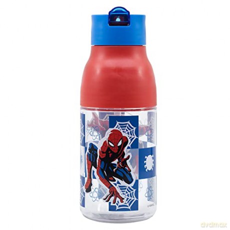 Stor Marvel Spiderman Black Board Double Opening Sipper Ecozen Bottle 420ml 74735