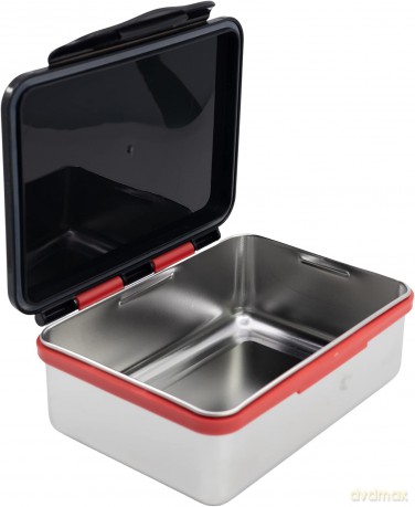 Stor Marvel Spiderman Black Board Stainless Steel Clamp Rectangular Sandwich Box 1100ml 74756