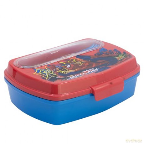Stor Marvel Spiderman Moving Target Funny Sandwich Box With Cutlery 83509