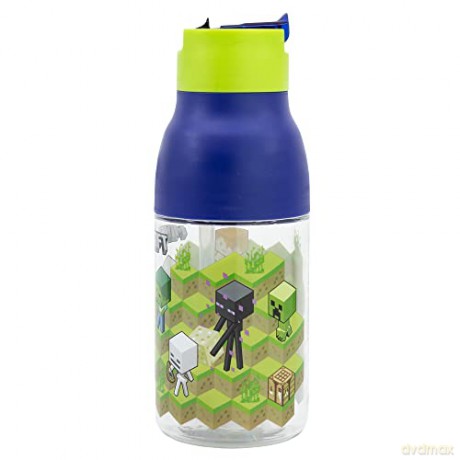 Stor Minecraft Isometric Double Opening Sipper Ecozen Bottle 420ml 40465