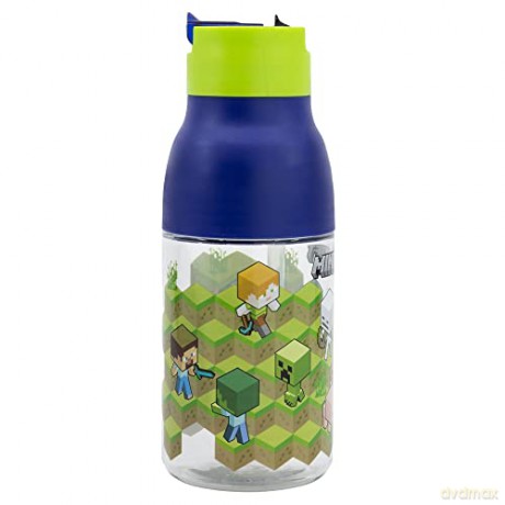 Stor Minecraft Isometric Double Opening Sipper Ecozen Bottle 420ml 40465