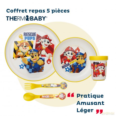 Stor Paw Patrol Boy Rescue Pups 5 Pcs Non Slip Bicolor Premium Set Plate Bowl Tumbler 260 Ml Cutlery81681