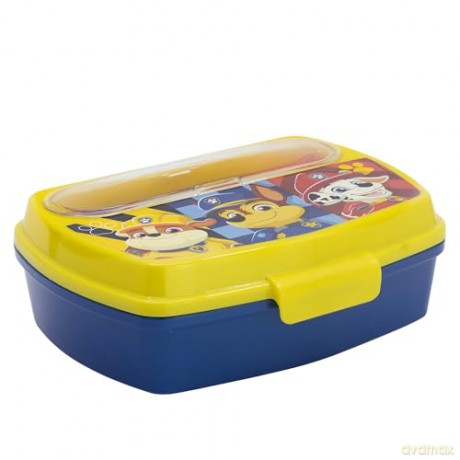 Stor Paw Patrol Boy Rescue Pups Funny Sandwich Box With Cutlery 81609