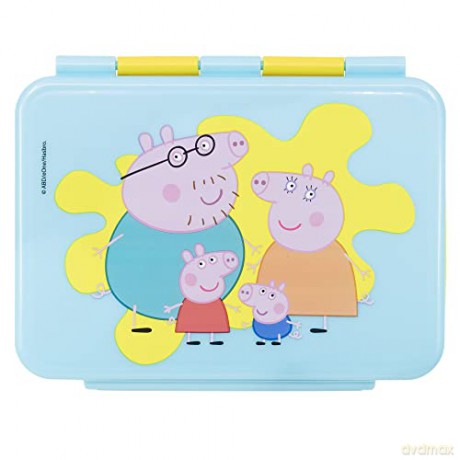 Stor Peppa Pig Core 2022 Stainless Steel Clamp Rectangular Sandwich Box 1100ml 13956