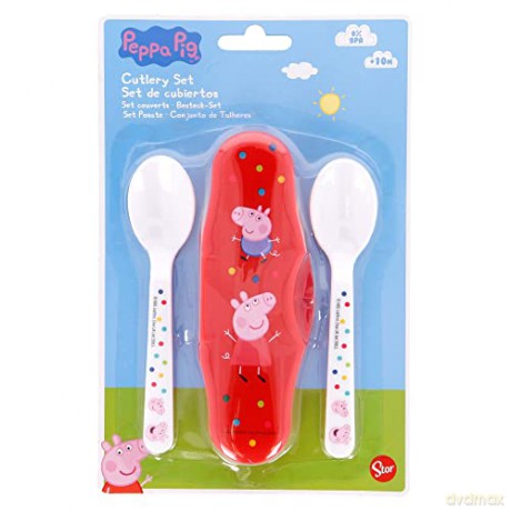 Stor Peppa Pig Little One Toddler 2 Pcs PP Traveling Spoons 13466
