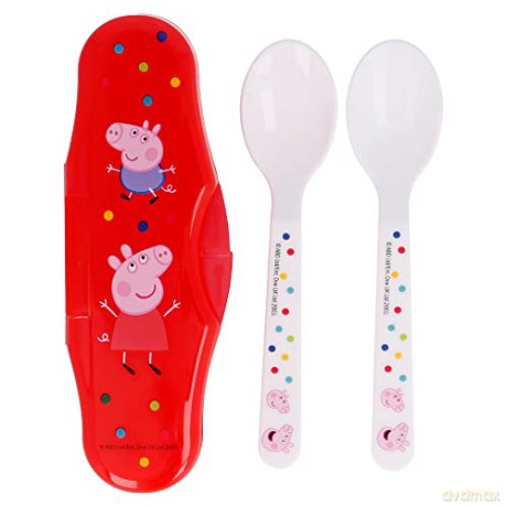 Stor Peppa Pig Little One Toddler 2 Pcs PP Traveling Spoons 13466