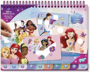 Totum Disney Princess Sticker By Number Pad TT045279