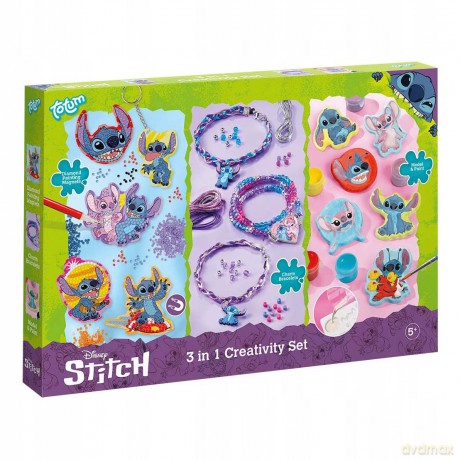 Totum Disney Stitch 3 In 1 Creativity Set Model Paint TT700161