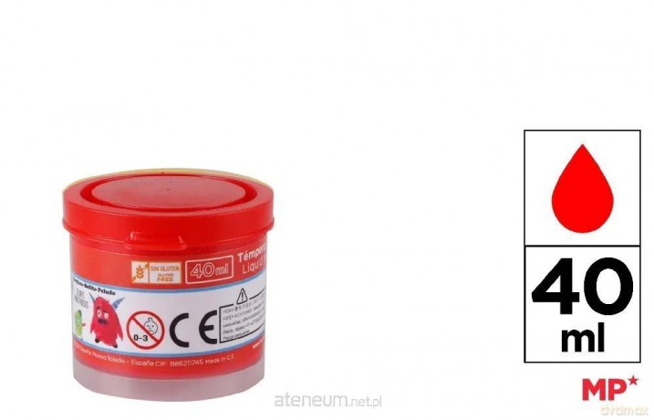 Gwasz płynny czerwony 40ml (6szt)