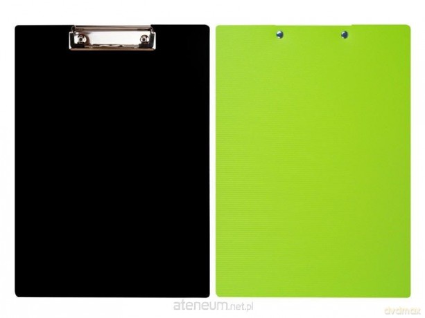 Podkładka z klipem A4 zielona fluo