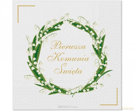 Serwetki Komunia 33x33 cm 20szt