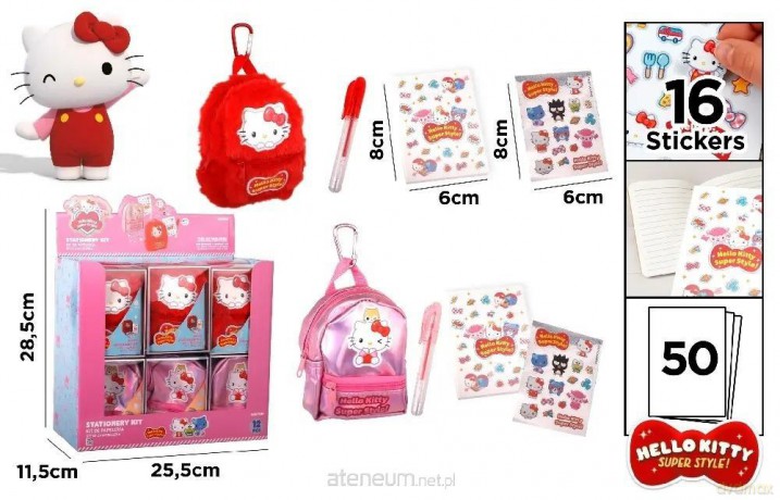 Zestaw do pisania etui miniplecak Hello Kitty MIX