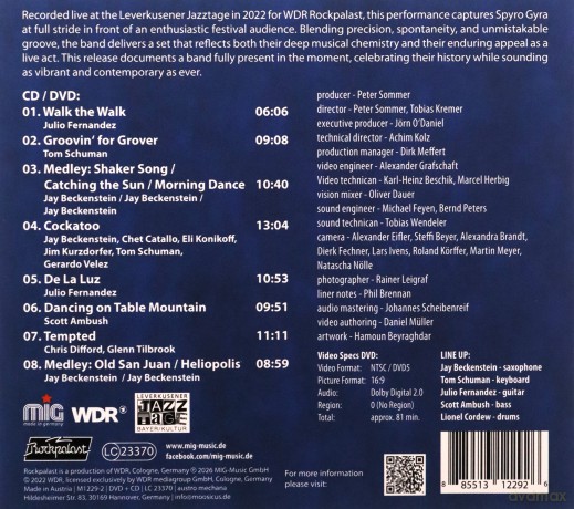 Spyro Gyra: Live In Leverkusen 2022 (digipack) [CD]+[DVD]
