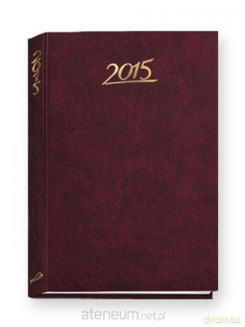 Kalendarz 2015 Książkowy - B6 STANDARD bordowy [KSIĄŻKA]