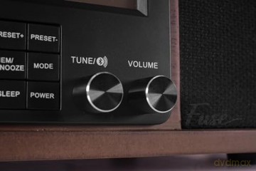 Fuse: WRAP Vertical Record Player With Bluetooth IN/OUT. FM Radio. And Built-In Album Cover Holder