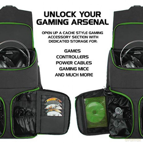 Enhance Board Game Backpack Green