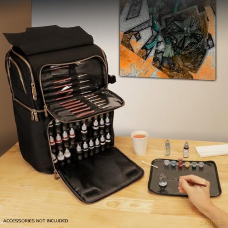 Enhance Miniature Painting Storage Backpack Black