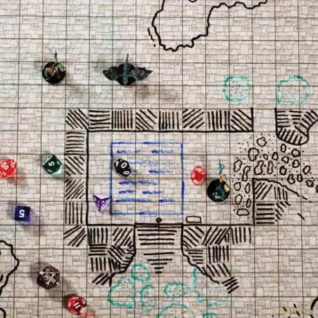 Enhance Tabletop Grid Mat Campaign Kit DnD beige