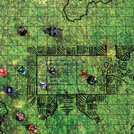 Enhance Tabletop Grid Mat Campaign Kit DnD green