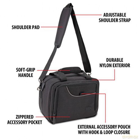 Enhance USA Gear S14 Console Gaming Nintendo Switch Case Black