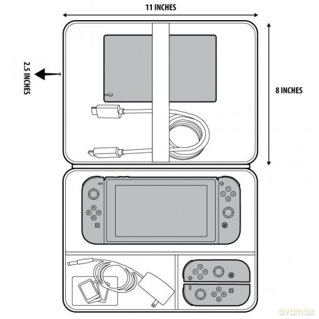 Enhance USA Gear S14 Console Gaming Nintendo Switch Case Black