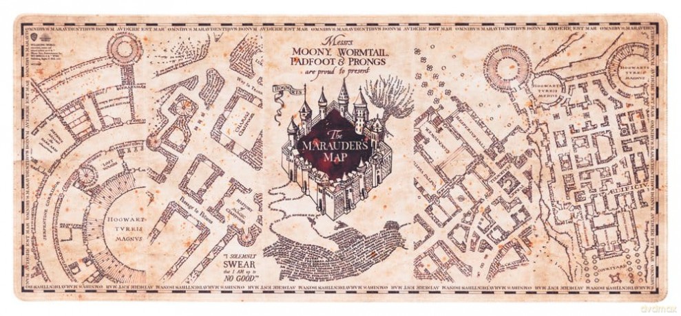 Harry Potter XL Mouse Mat Marauders Map 80 x 35 cm
