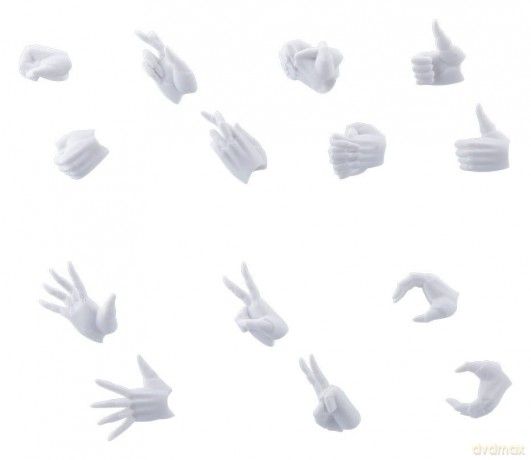 Megalomaria Unlimited Universe Model Kit Accessory Set Ex Hand Unit Female Type A WHITE Ver. [FIGURKA]