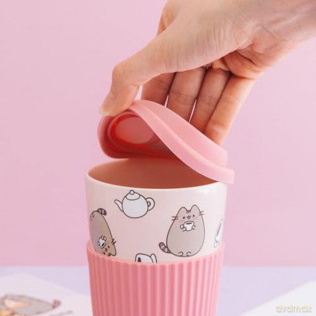 Pusheen Ceramic Kubek z przykrywką 400 ml